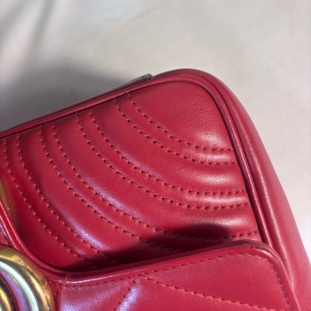 Gucci mini Flap Marmont Red - Picture 13 of 16